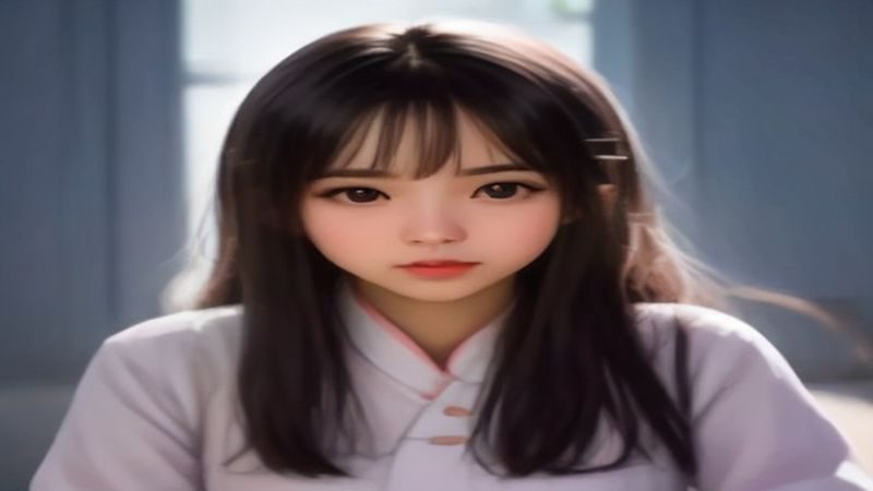 呦呦萝莉学生用户在咖啡馆学习，笔记本电脑屏幕显示教程视频，手边是笔记本与彩色便签，咖啡与甜点点缀画面